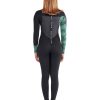 Women SDI Wetsuits | Eos 4/3Mm Back-Zip Women'S Fullsuit Black/Green