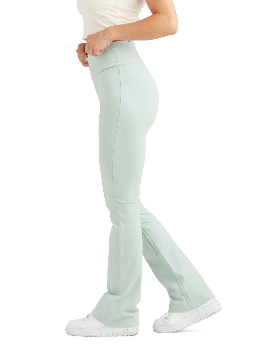 Women Jerry Leigh Leggings | Gigi High Waisted Flare Legging Aqua