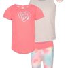 Kids Babyfair Apparel & Activewear | Girls' Three-Piece Tie-Dye Foil Heart Set (7-12) Multi