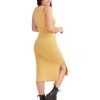 Women Jerry Leigh Dresses | Star Struck Midi Side-Slit Dress Gold