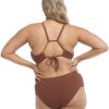 Swimwear SGS Plus Size Swimwear | Ibiza Drew Plus Size Swim Top Brown