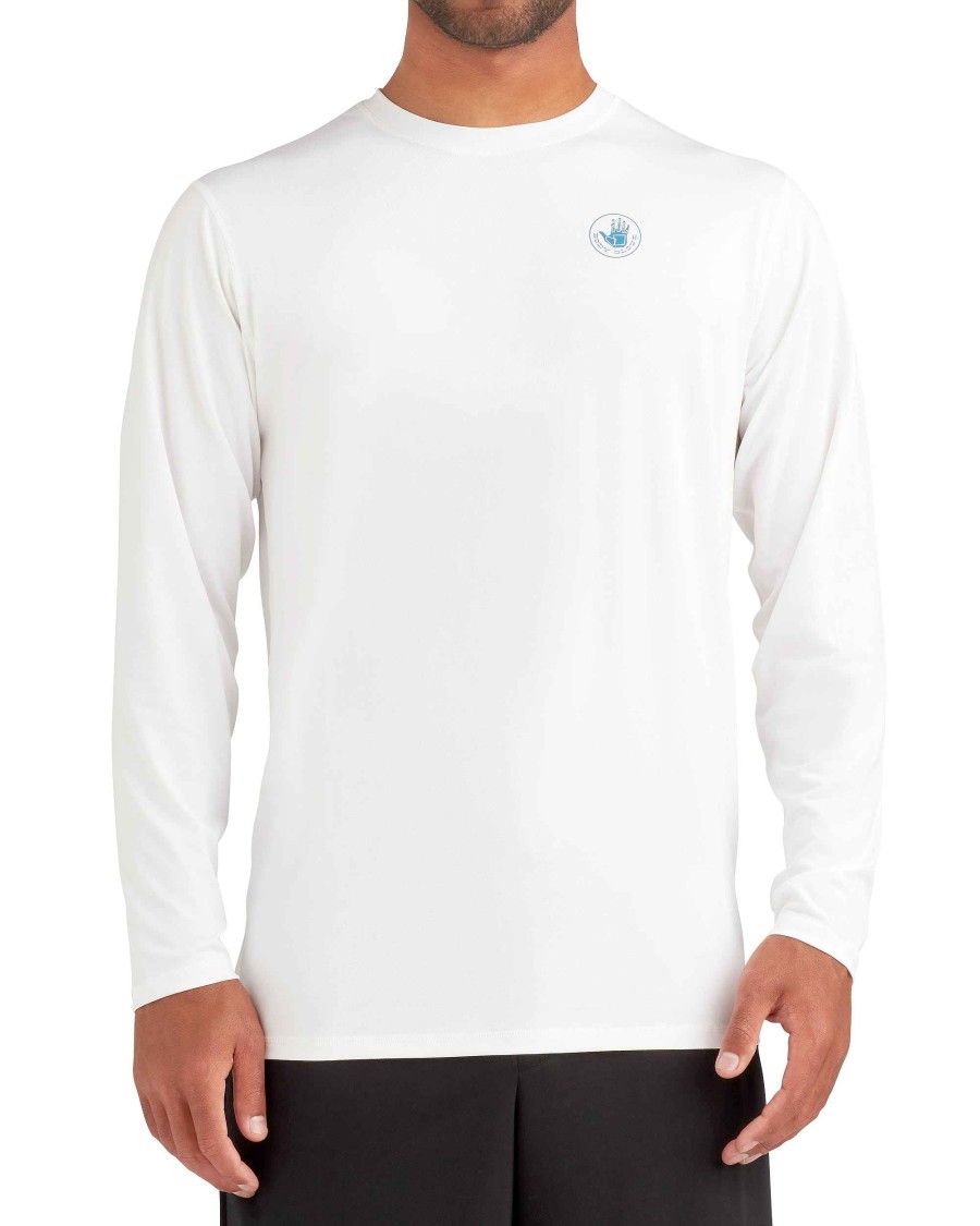 Men Island Daze T-Shirts & Tops | Offshore Pro Upf Long-Sleeve Shirt White