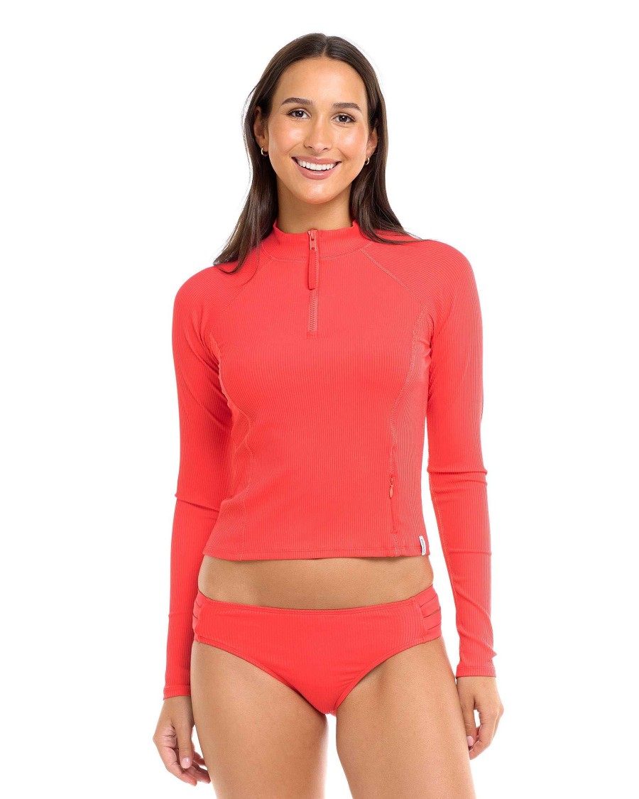 Boards SGS Rash Guards | Ibiza Raelynn Long Sleeve Rashguard Snapdragon