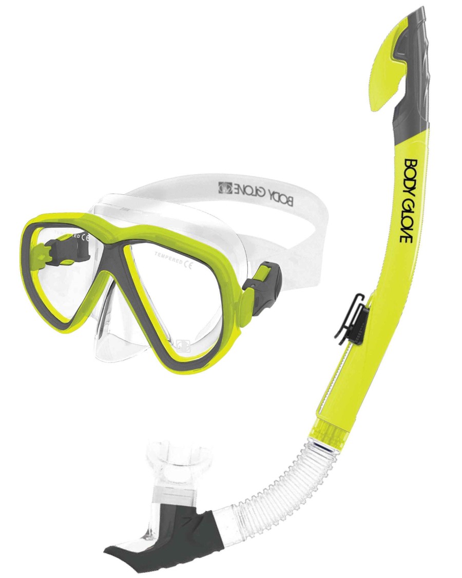 Accessories SDI Masks & Snorkels | Azores Mask / Snorkel Combo Citron/Grey