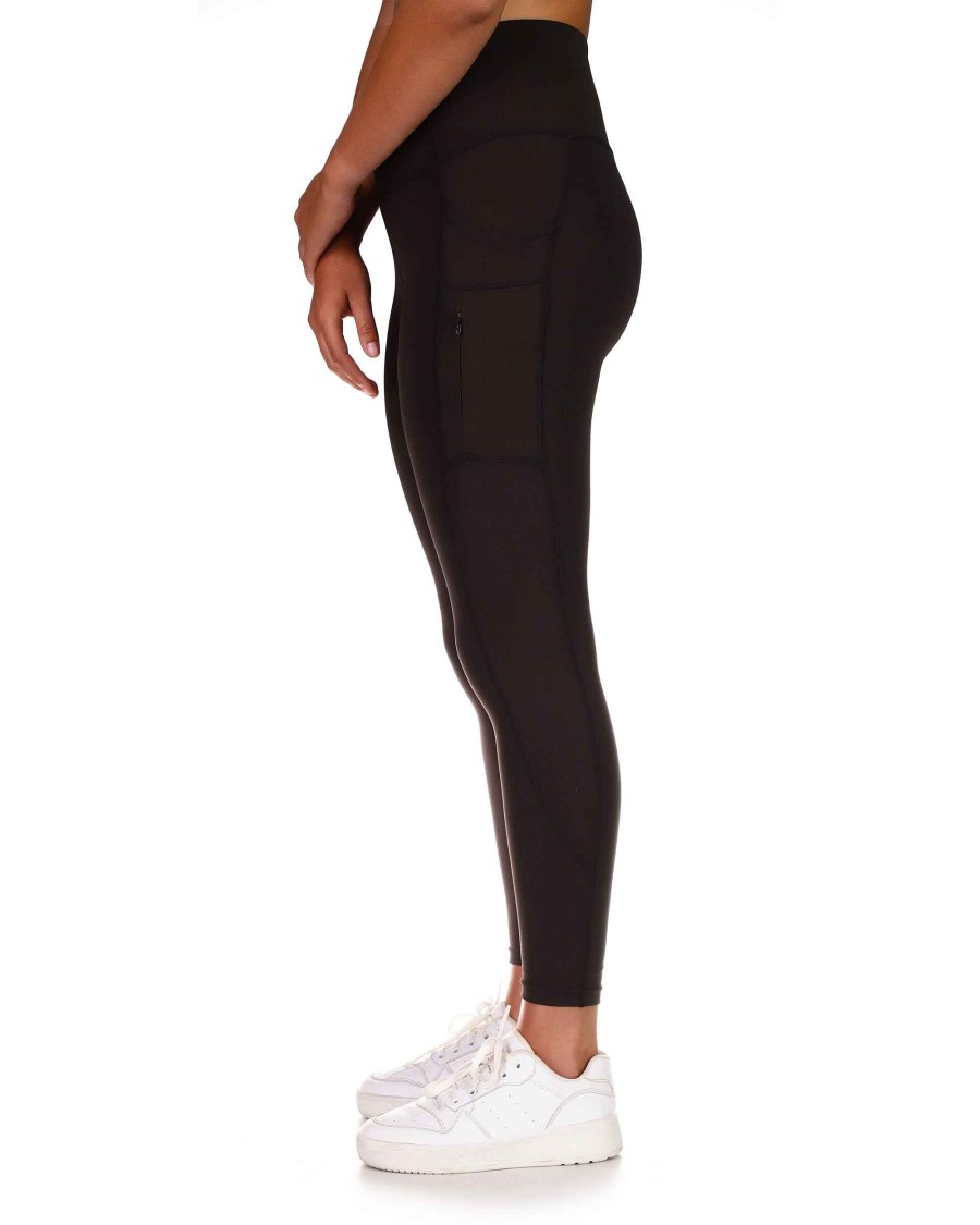 Women S2 Activewear | Breezy 7/8 High-Rise Legging W/ Zippered Pockets Black