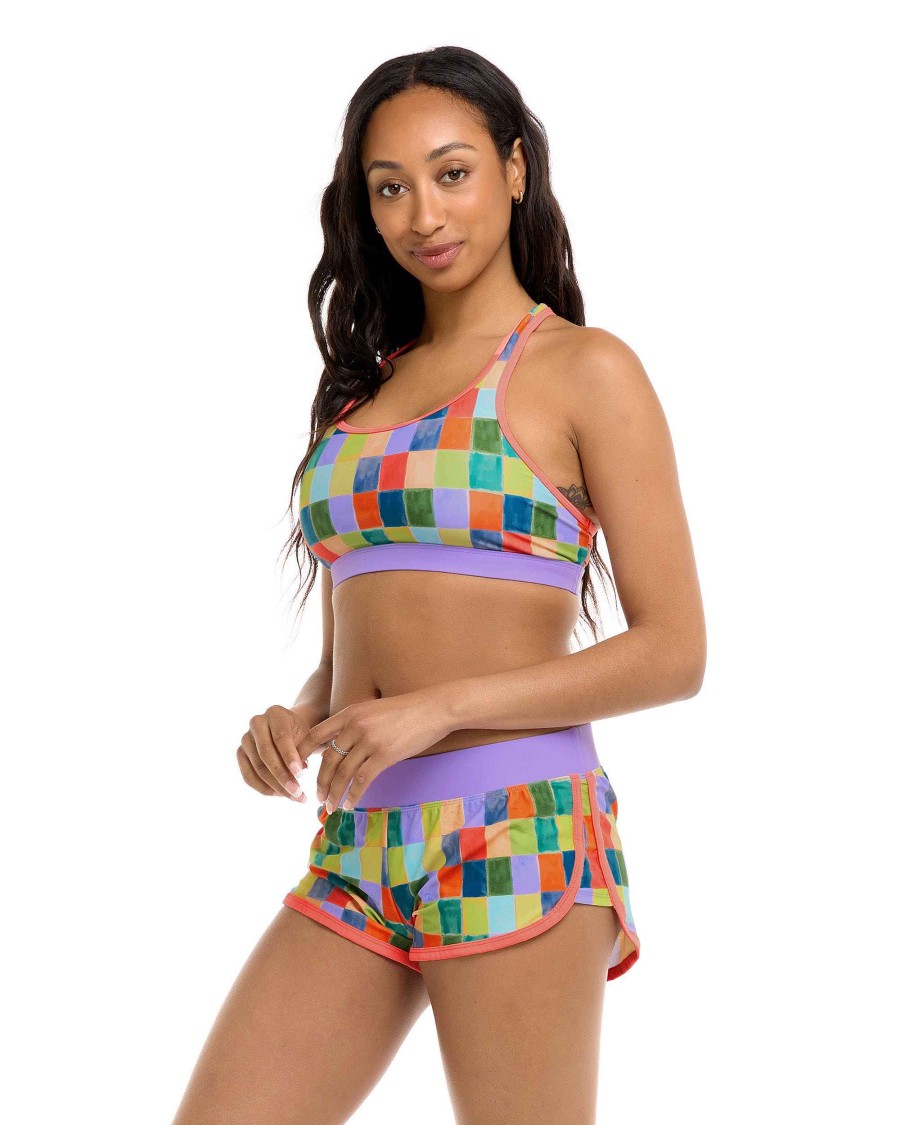 Swimwear SGS Cross-Overs | Aloha Vibes Equalizer Sports Bra - Multi Aloha Vibes Multi