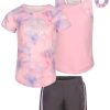 Kids Babyfair Apparel & Activewear | Girls' Three-Piece Foil Logo Tie-Dye Set (4-6X) Blue & Pink