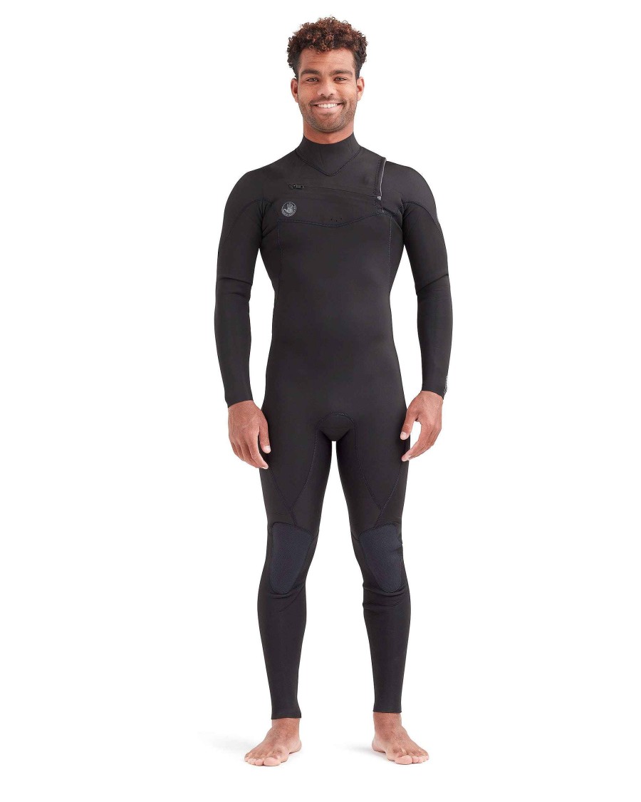 Accessories SDI Wetsuits | Phoenix 3/2Mm Men'S Chest-Zip Fullsuit Black