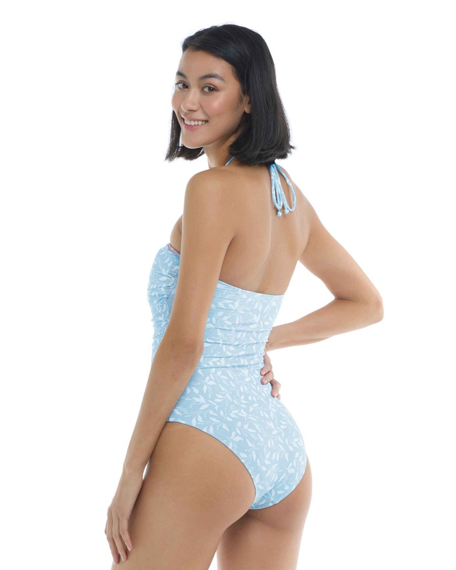 Swimwear SGS One-Pieces | Flowery Skies Julia One-Piece Swimsuit Baby Blue