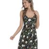 Women SGS Dresses | Inflorescence Ivy Cover-Up Dress - Black Black/Inflorescence Prt