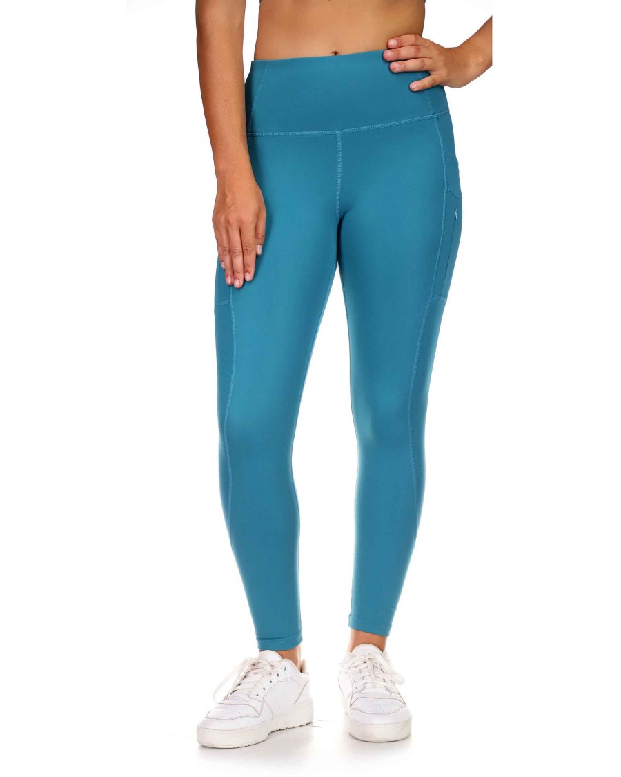 Women S2 Activewear | Breezy 7/8 High-Rise Legging W/ Zippered Pockets Teal