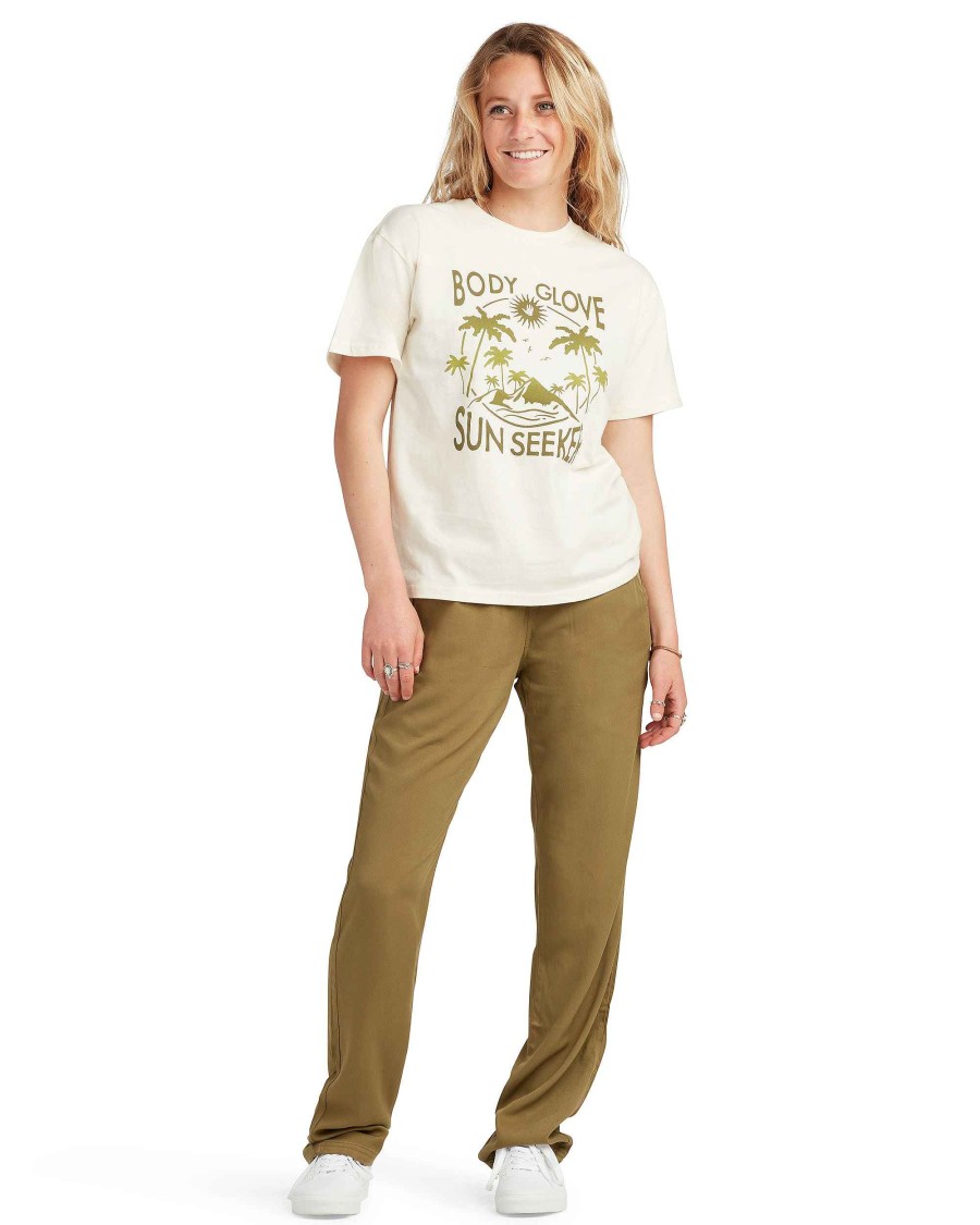 Women Jerry Leigh Tops | Sun Seeker T-Shirt Cream