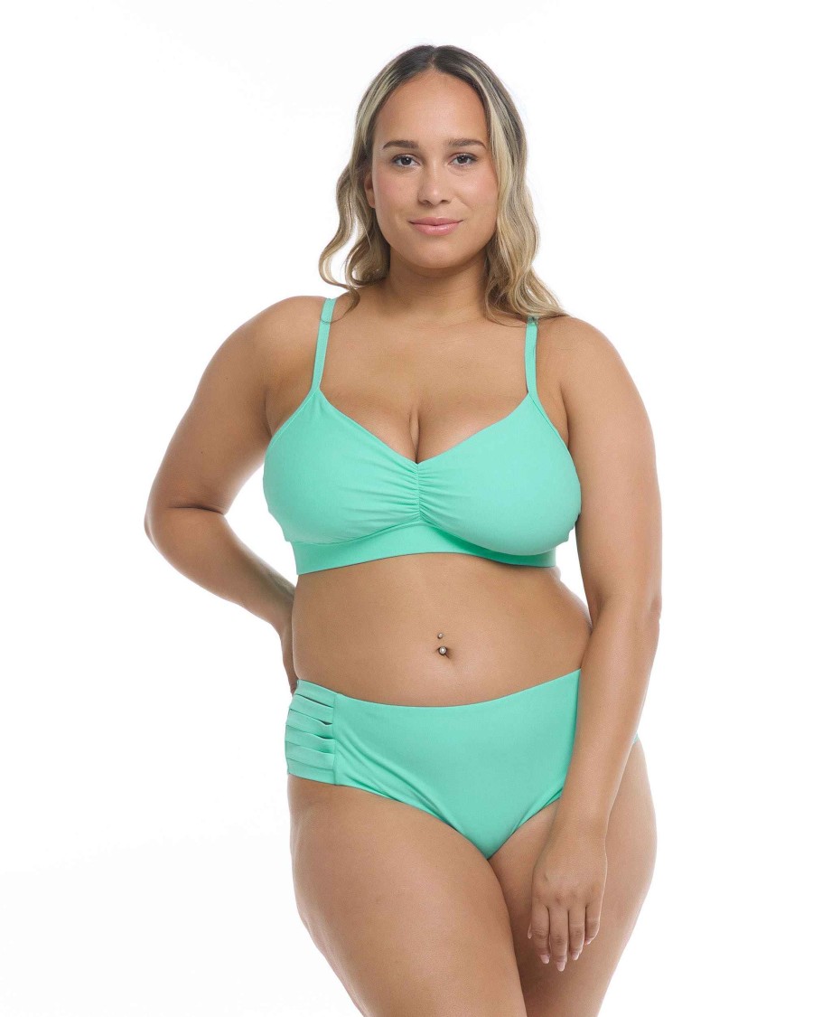 Swimwear SGS Plus Size Swimwear | Smoothies Drew Plus Size Swim Top Sea Mist