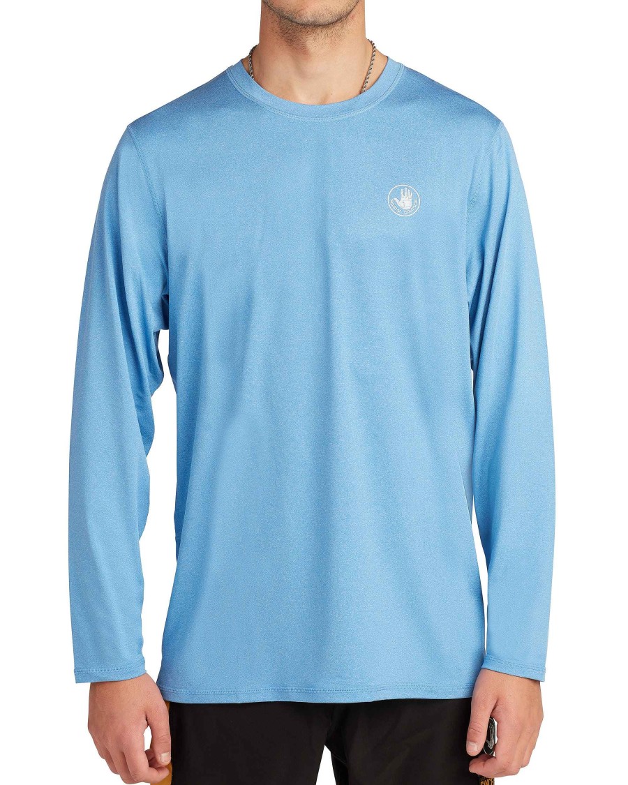 Men Island Daze T-Shirts & Tops | Offshore Upf Long-Sleeve Sun Shirt Heather Blue