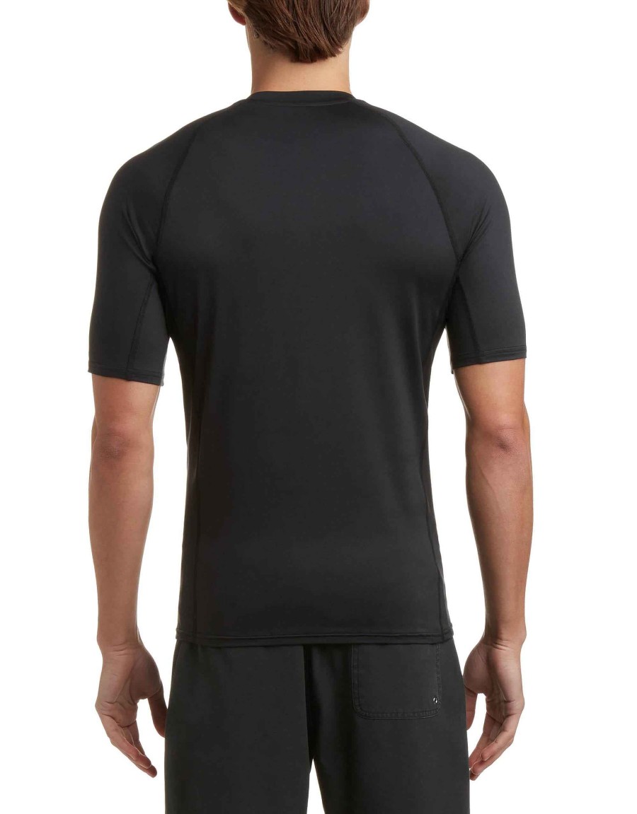 Swimwear Jerry Leigh Rash Guards & Sun Protection | Catalina Upf Short-Sleeve Sun Shirt Black