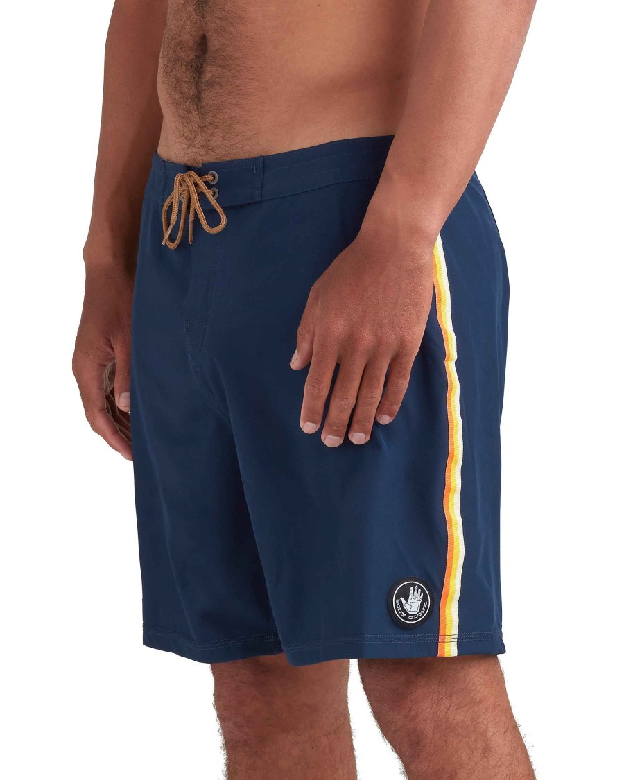 Swimwear Island Daze Boardshorts | Hermosa 18" Side-Stripe Boardshort Navy