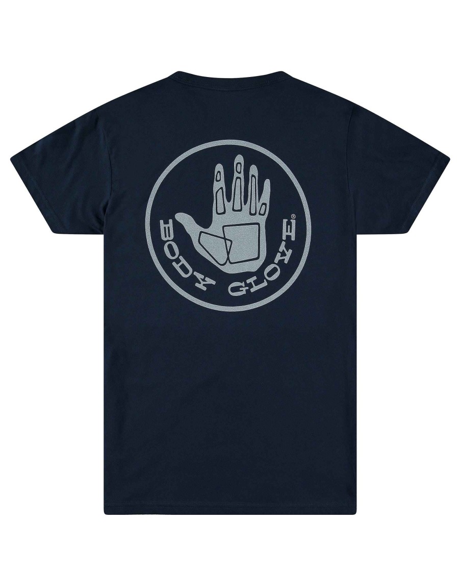 Men Green Coast Graphics T-Shirts & Tops | Men'S Classic Hand Logo T-Shirt Navy