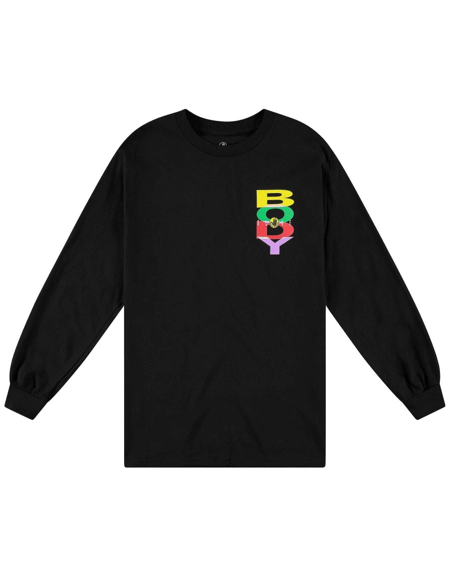 Men Jerry Leigh T-Shirts & Tops | Bold '80S Long-Sleeved T-Shirt Black