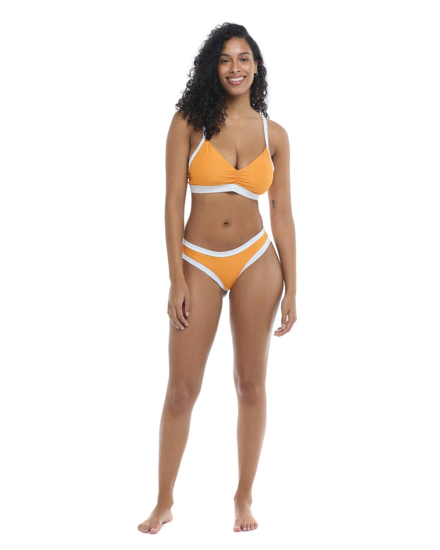 Swimwear SGS D-F Cup Tops | Ripple Drew D-F Cup Swim Top Yellow