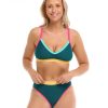 Swimwear SGS D-F Cup Tops | Vibration Drew D-F Cup Bikini Top Kingfisher