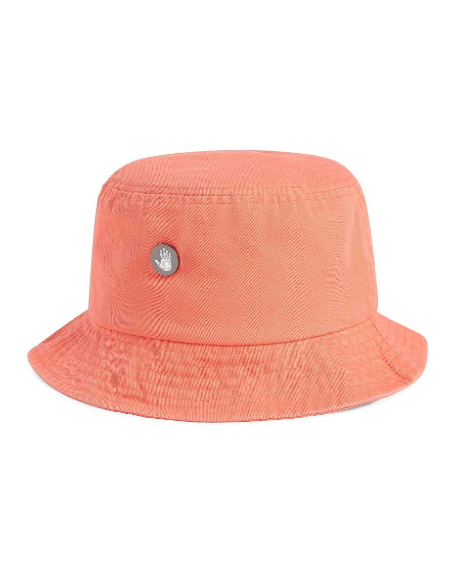 Women Riviera Supply Headwear | Tati X Body Glove Hand Logo Bucket Hat Coral