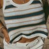 Women Jerry Leigh Tops | Stripes On Stripes Sweater Tank Multi