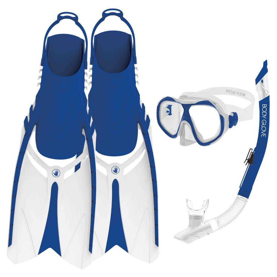 Accessories SDI Masks & Snorkels | Enlighten Ii Mask/Snorkel/Fins Complete Set Blue/White