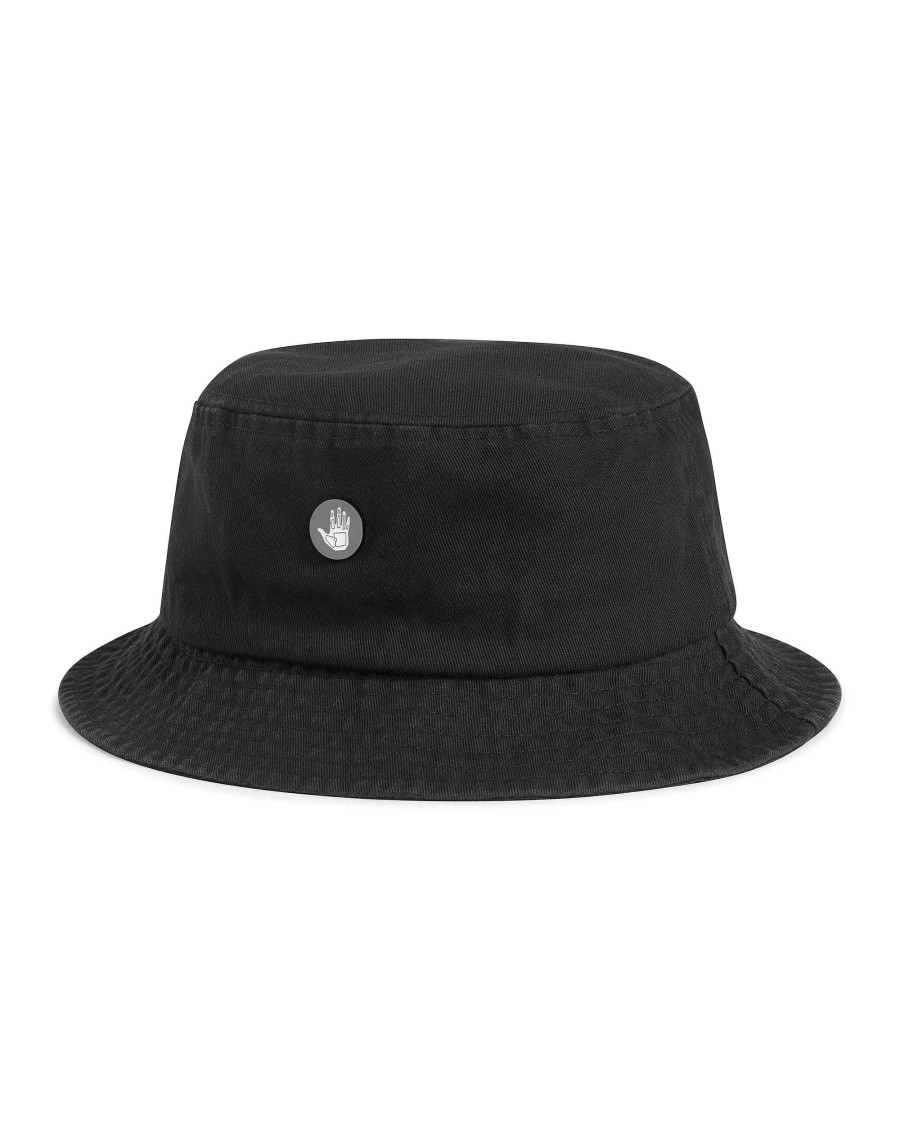 Women Riviera Supply Headwear | Tati X Body Glove Hand Logo Bucket Hat Black