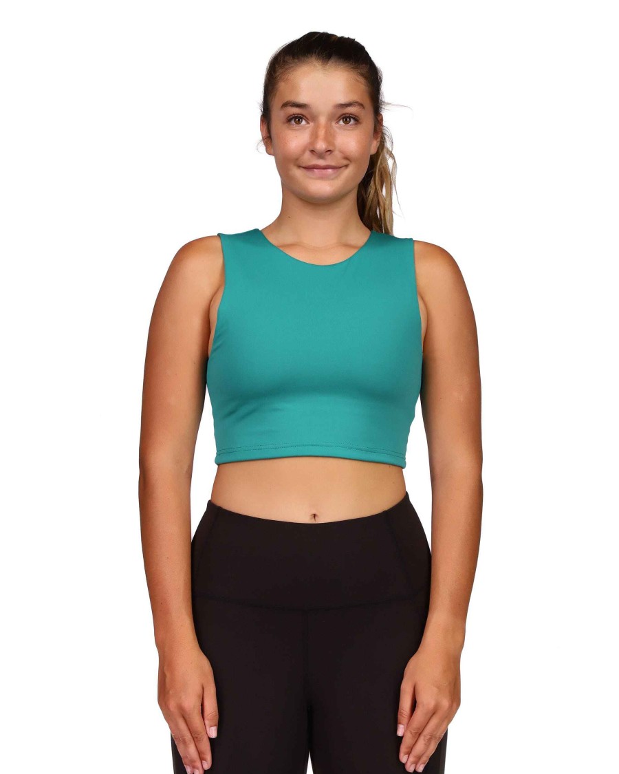 Women S2 Activewear | Reboot Athletic Crop Top Green