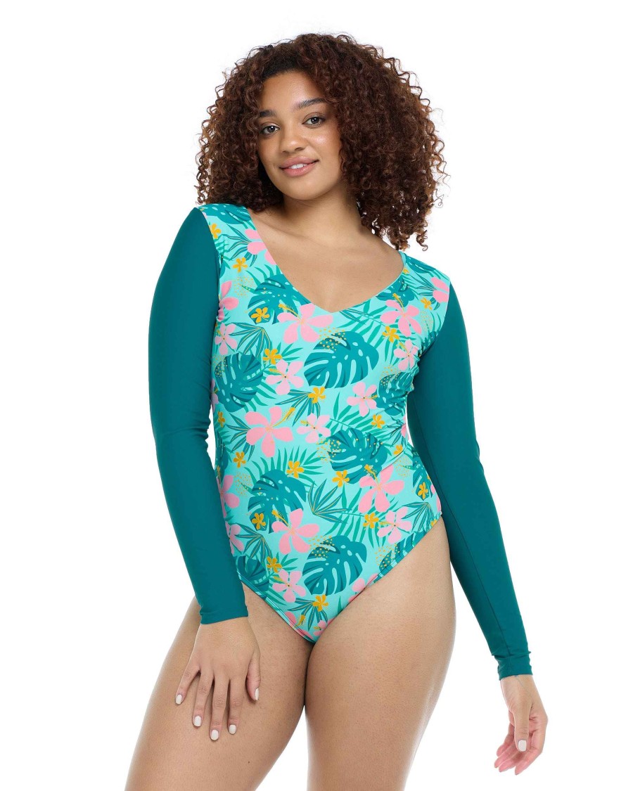 Swimwear SGS One-Pieces | Flor Nove Chloe One-Piece Swimsuit Flor Nove / Sea Mist