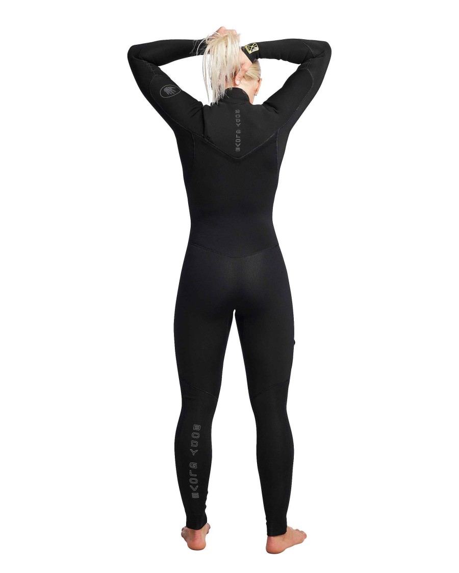 Women SDI Wetsuits | Women'S Gold Cell 3/2Mm Chest Zip Fullsuit Black