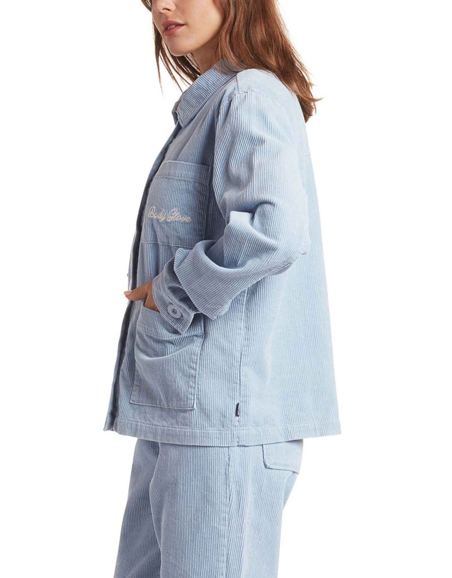 Women Jerry Leigh Sets | Lost In Time Cord Chore Coat Cloud