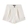 Women Jerry Leigh Bottoms | Hey You High-Waisted Pleated Shorts Cream