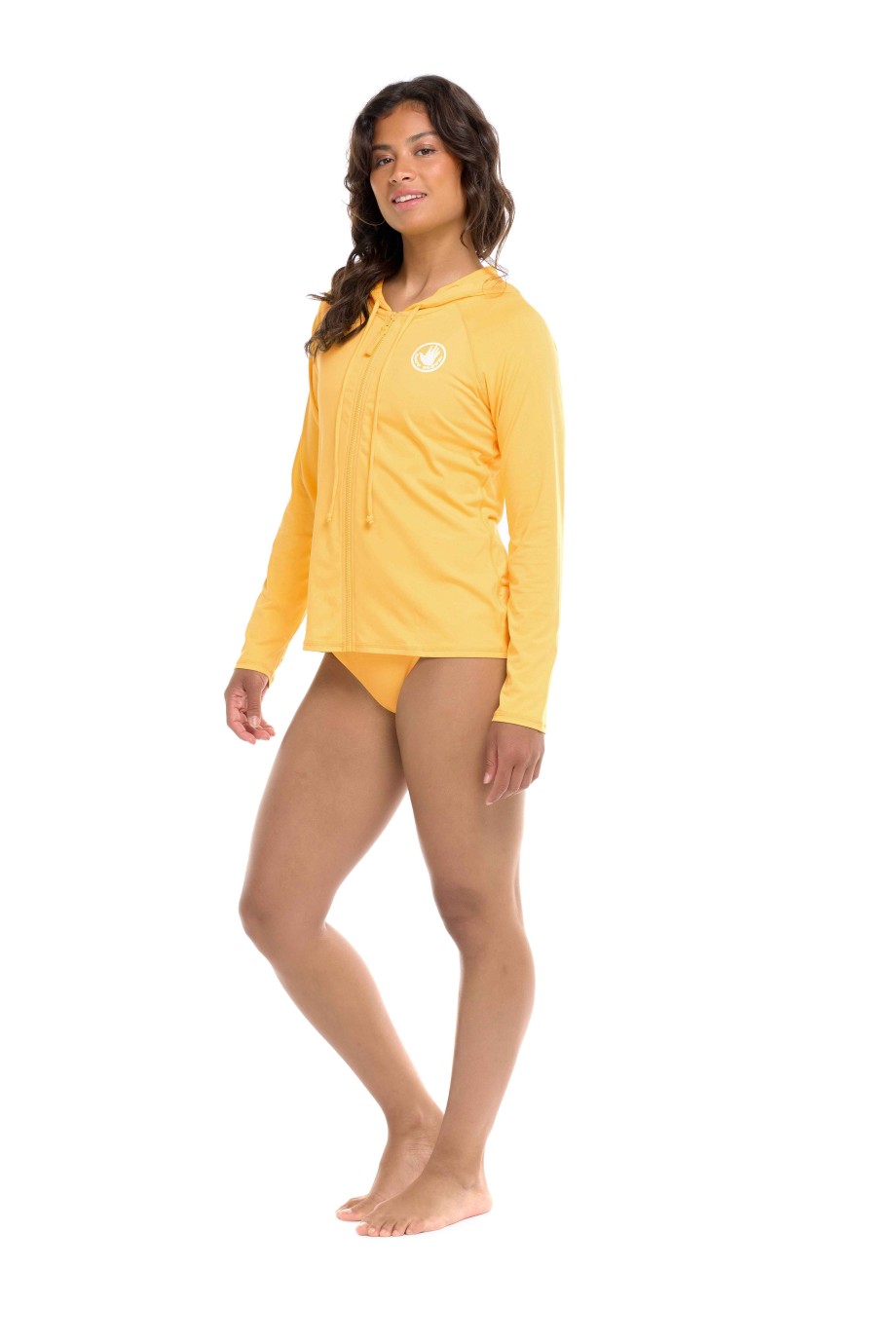 Boards SGS Rash Guards | Mandie Hoodie Rashguard Canary