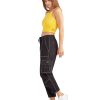 Women Jerry Leigh Bottoms | Camelia Mid-Rise Cargo Pants Black