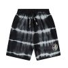 Men Jerry Leigh Shorts | The Jogger Tie-Dyed Fleece Shorts - Black Tie Dye Black/White