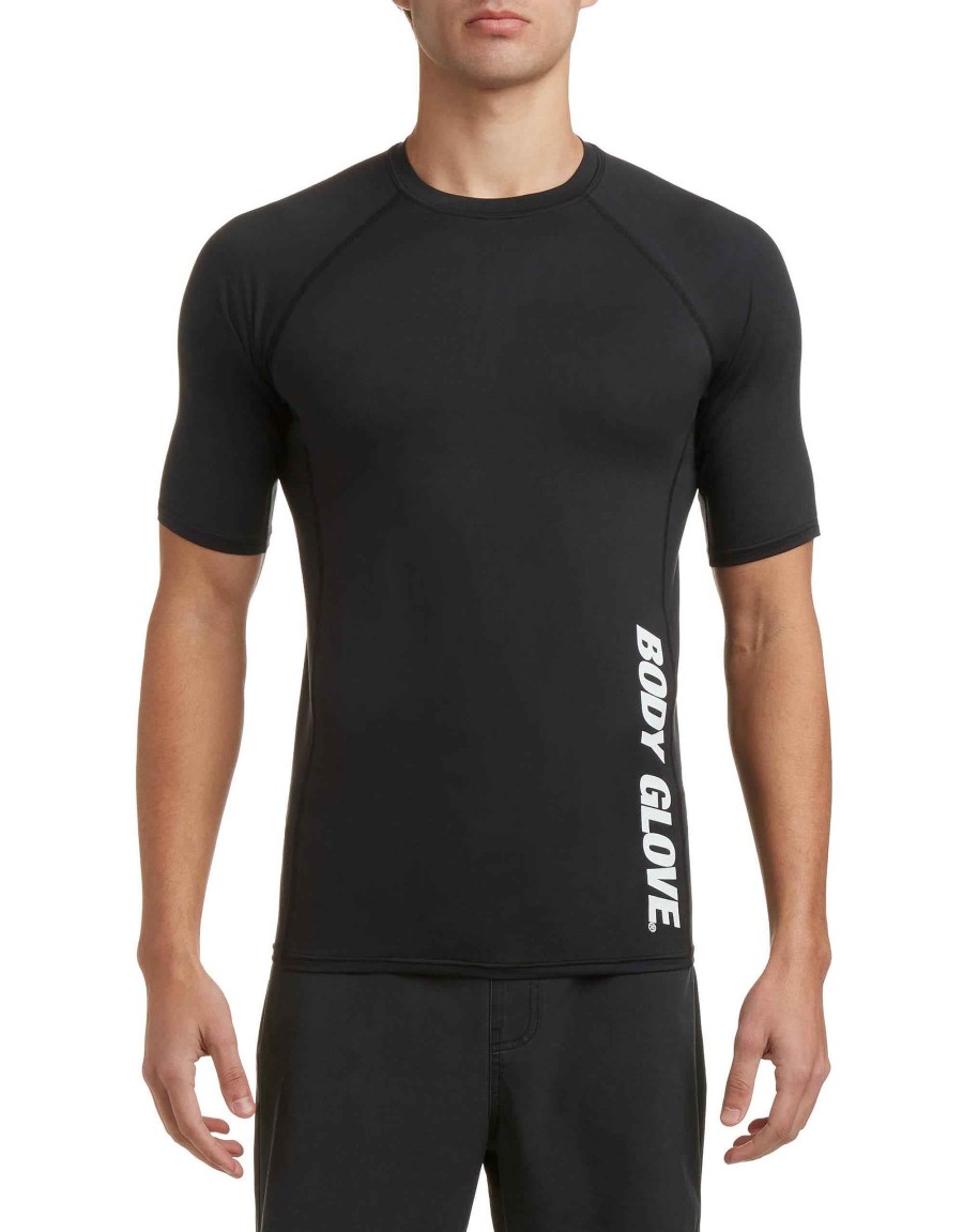 Swimwear Jerry Leigh Rash Guards & Sun Protection | Catalina Upf Short-Sleeve Sun Shirt Black