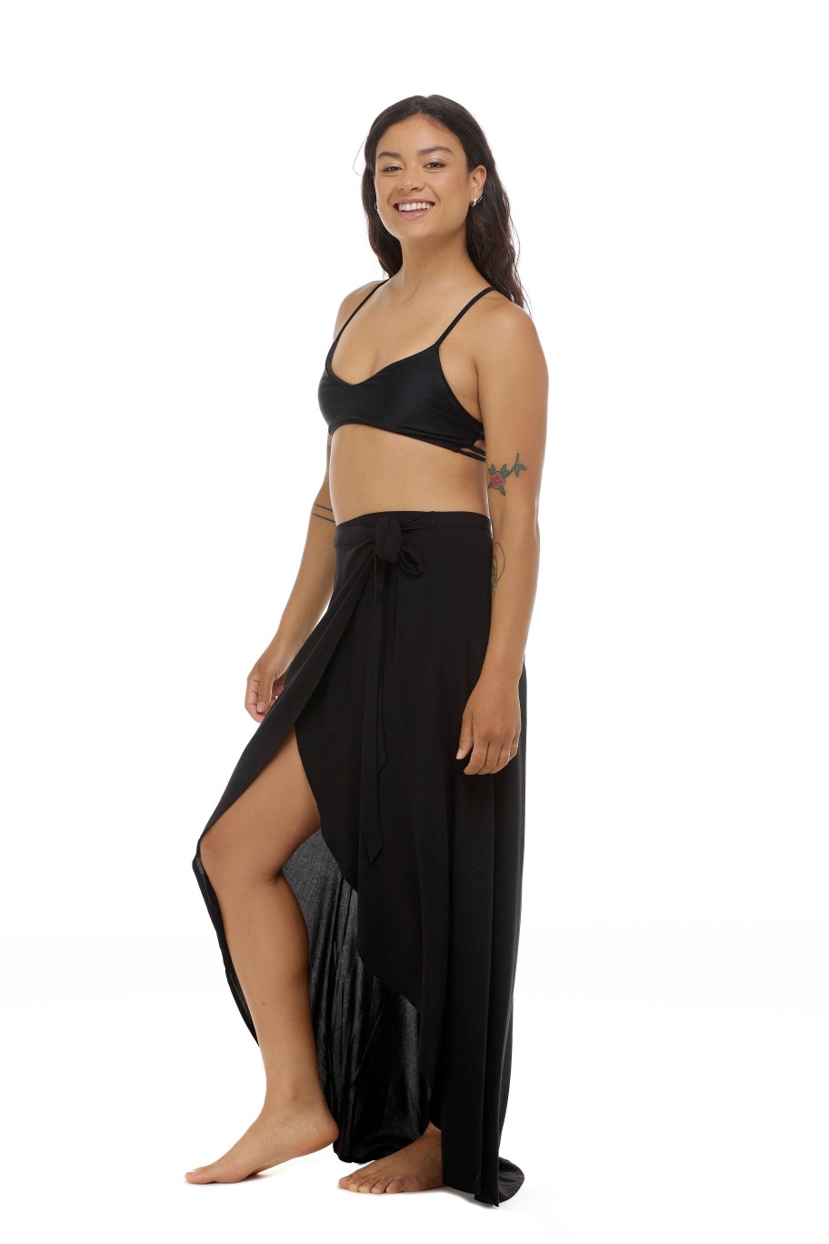 Women SGS Bottoms | Playful Lena Cover-Up Skirt Black