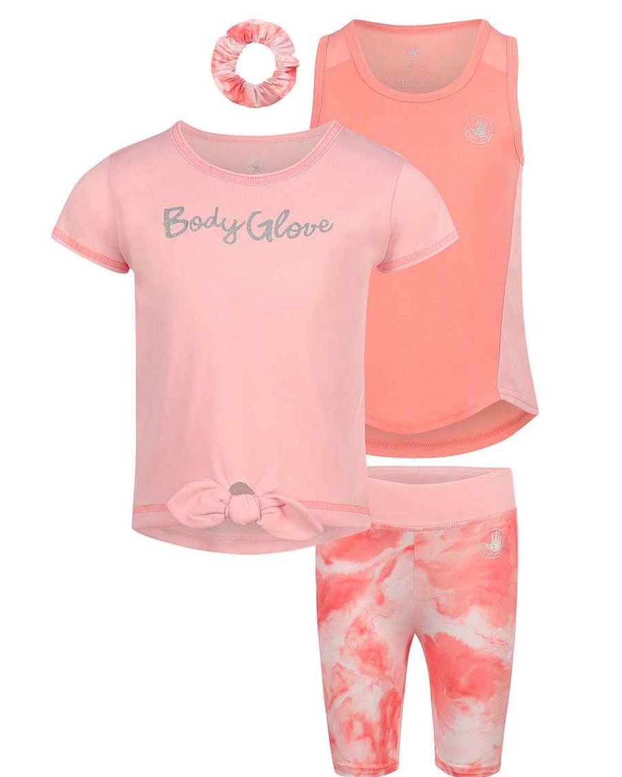 Kids Babyfair Apparel & Activewear | Toddler Girls' Three-Piece Swirl Set Pink