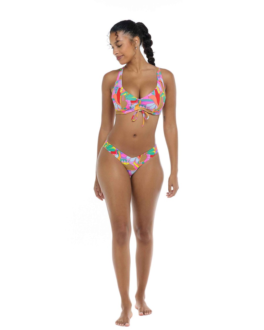 Swimwear SGS D-F Cup Tops | Artistry Teagan D-F Cup Bikini Top Artistry / Multi