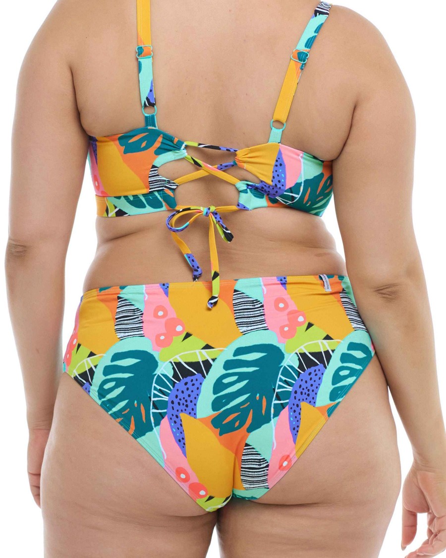 Swimwear SGS Plus Size Swimwear | Curacao Retro Plus Size Bikini Bottom Multi