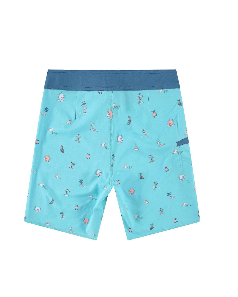 Swimwear Island Daze Boardshorts | Bocas 19" Boardshort Aqua