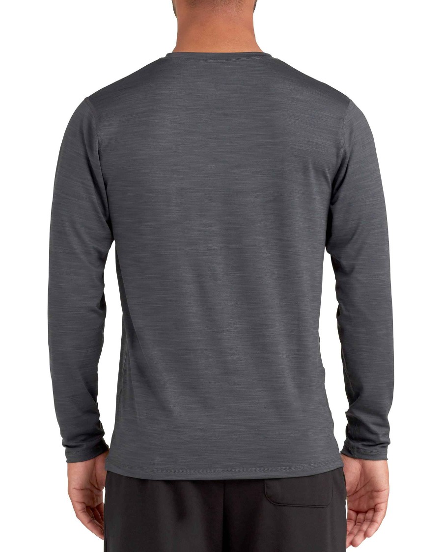 Men Island Daze T-Shirts & Tops | Offshore Pro Upf Long-Sleeve Shirt Charcoal