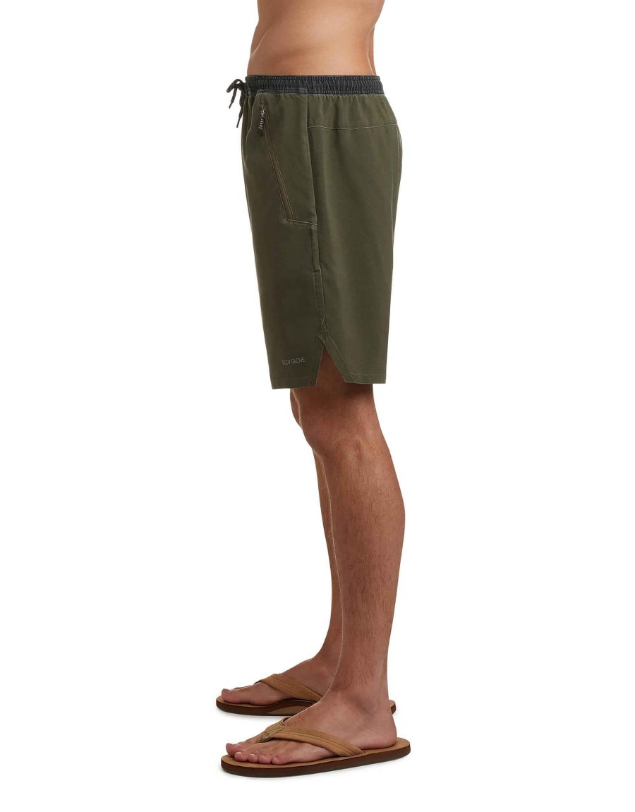 Men Jerry Leigh Shorts | Drifter 19" Hybrid Training Short Military Olive