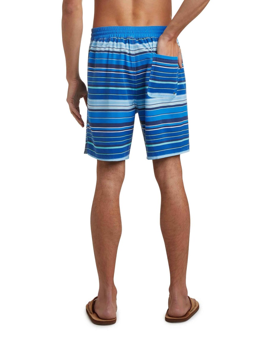 Swimwear Jerry Leigh Boardshorts | Floaters 19" Comfort Boardshorts Blue Stripe