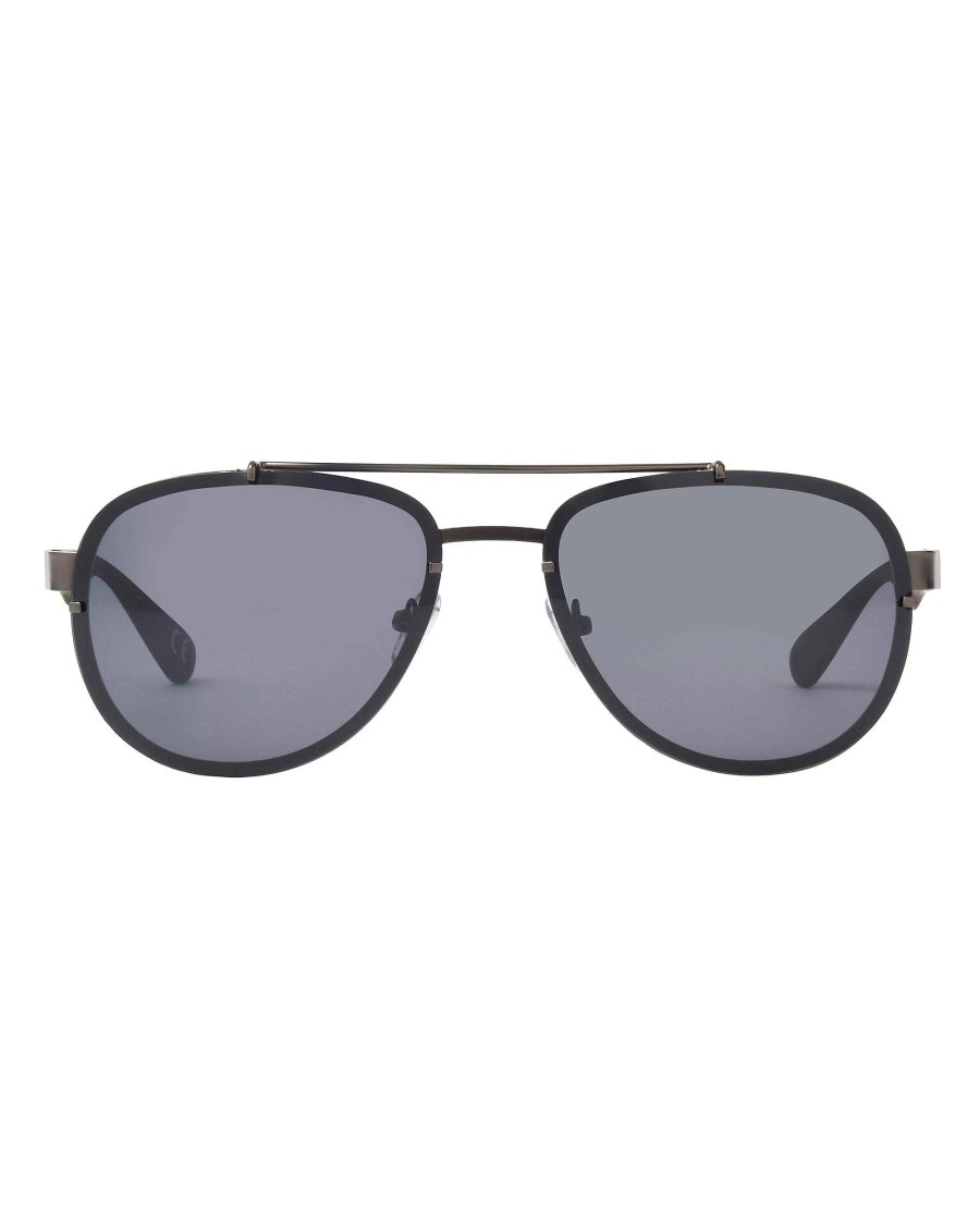 Men FGX Sunglasses | Rush Polarized Aviator Sunglasses - Gunmetal/Black Gun Metal/Black