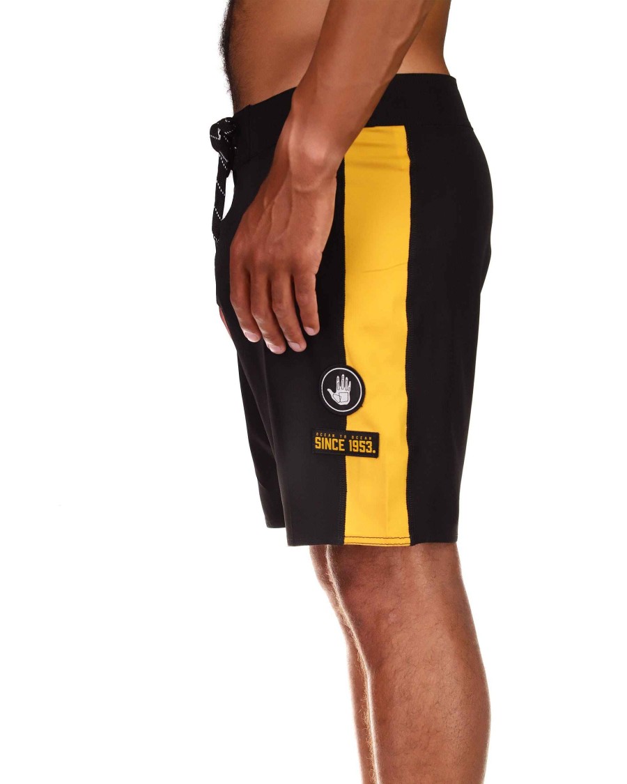 Men Easton Jones Hunter Jones Collection | Bg Classic Boardshort 18" - Black/Yellow Black Yellow