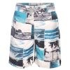 Kids Babyfair Swimwear | Toddler Boys' Patchwork Photo Swim Shorts Blue/Black/White