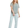 Women Jerry Leigh Bottoms | Monroe Mid-Rise Cargo Pant - Light Wash Super Light Wash