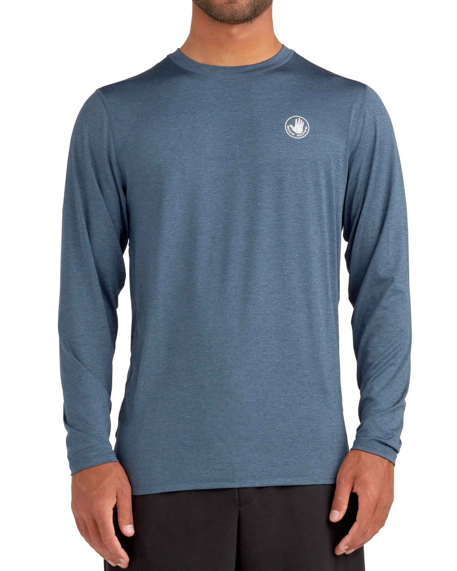 Men Island Daze T-Shirts & Tops | Offshore Upf Long-Sleeve Sun Shirt Heather Navy